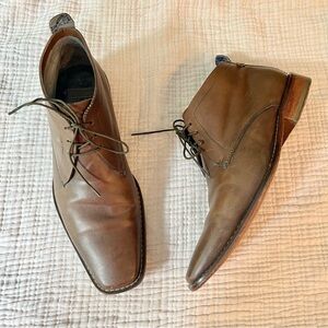 Ted Baker | Brown Leather Lace Up Chukka Boots